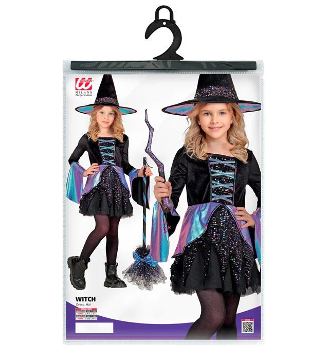 Halloween Jurk Gekleurd Meisje Heks 2 delig - Image 9