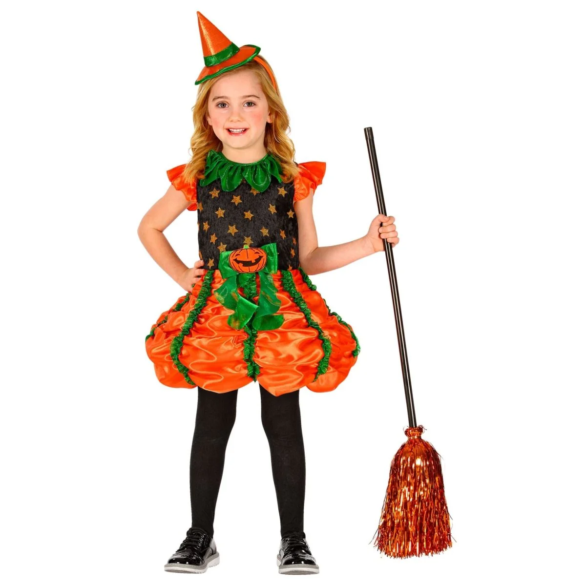 Halloween Jurk Meisje Pompoen Heks - Image 2