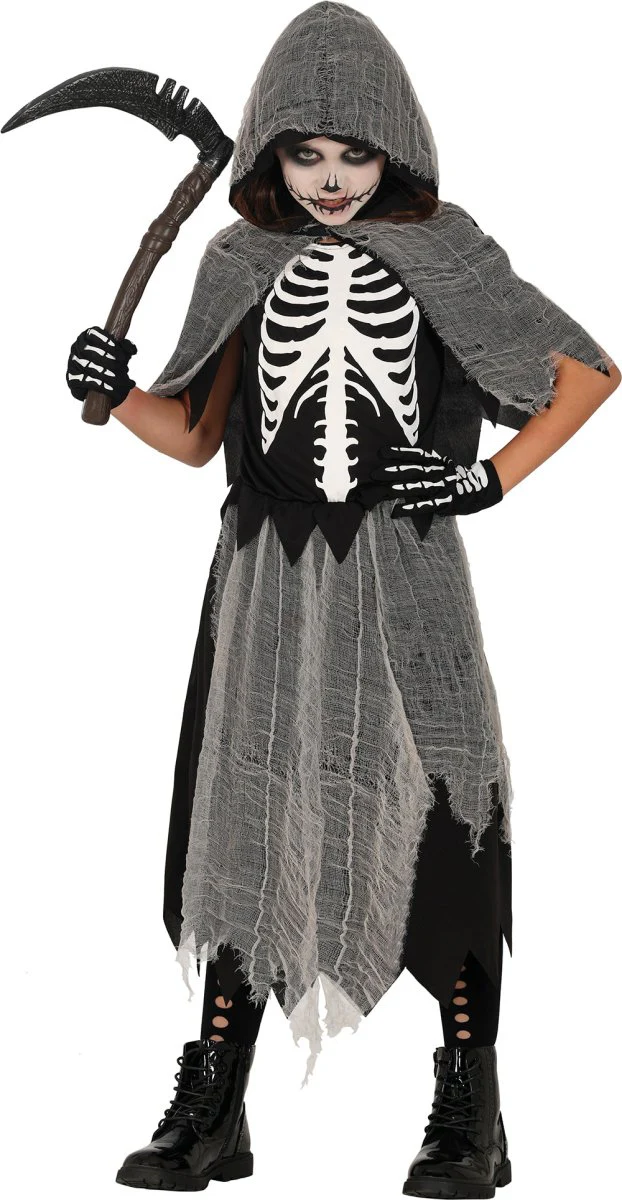 Halloween Jurk Meisje Skelet Reaper