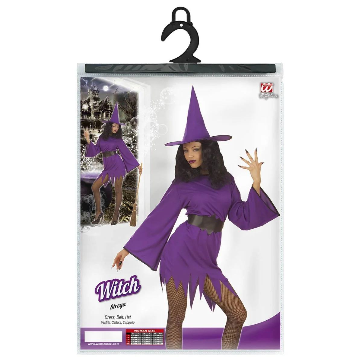 Halloween Jurk Paars Dames Heks - Image 2