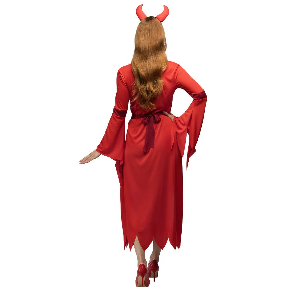 Halloween Jurk Rood Dames Duivel - Image 4