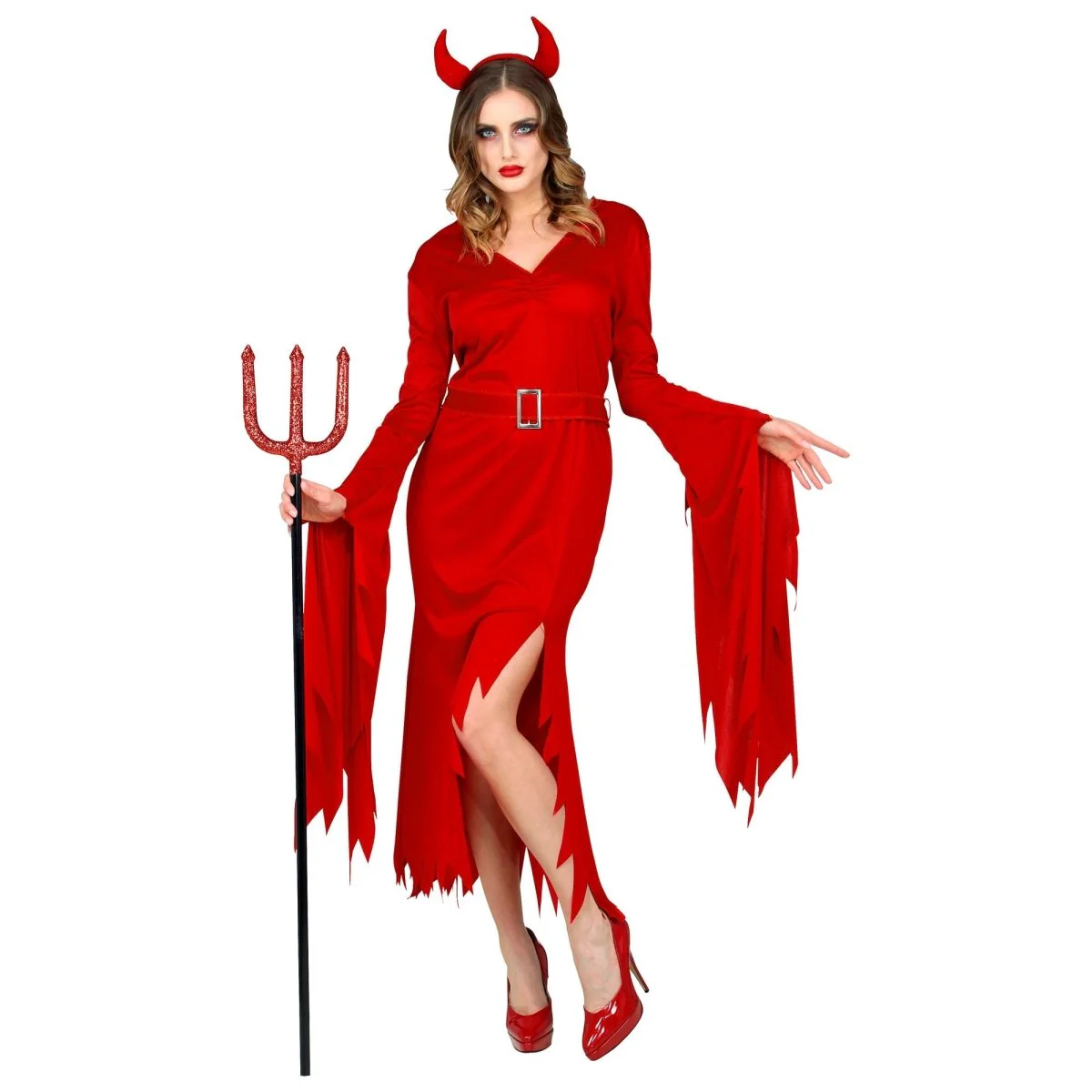 Halloween Jurk Rood Duivel 2 delig - Image 2