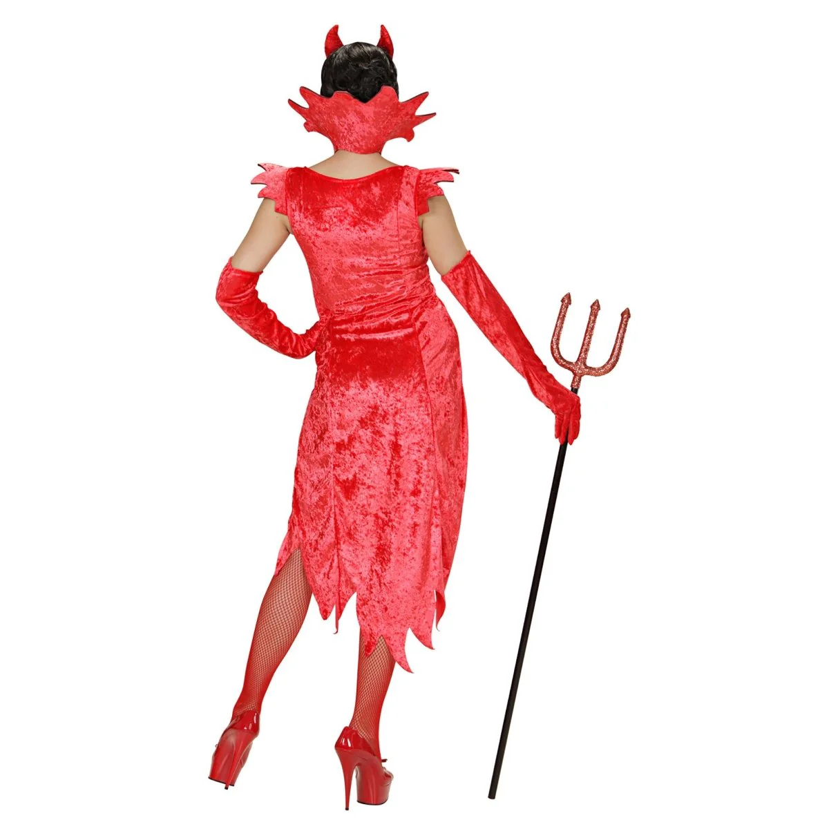 Halloween Jurk Rood Duivel Fluweel - Image 2