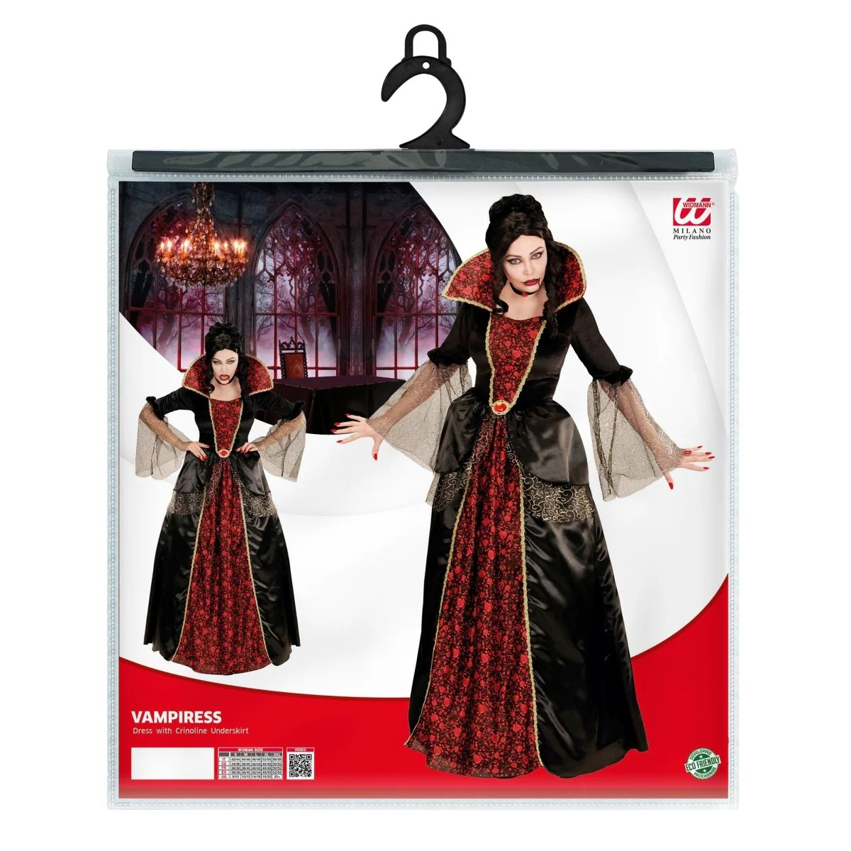 Halloween Jurk Rood Zwart Dames Vampier - Image 5