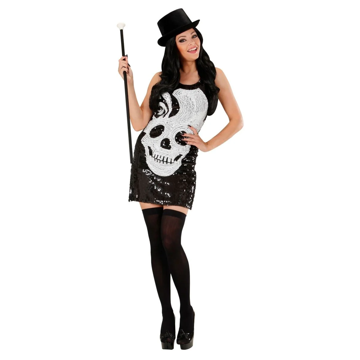 Halloween Jurk Schedel Pailletten
