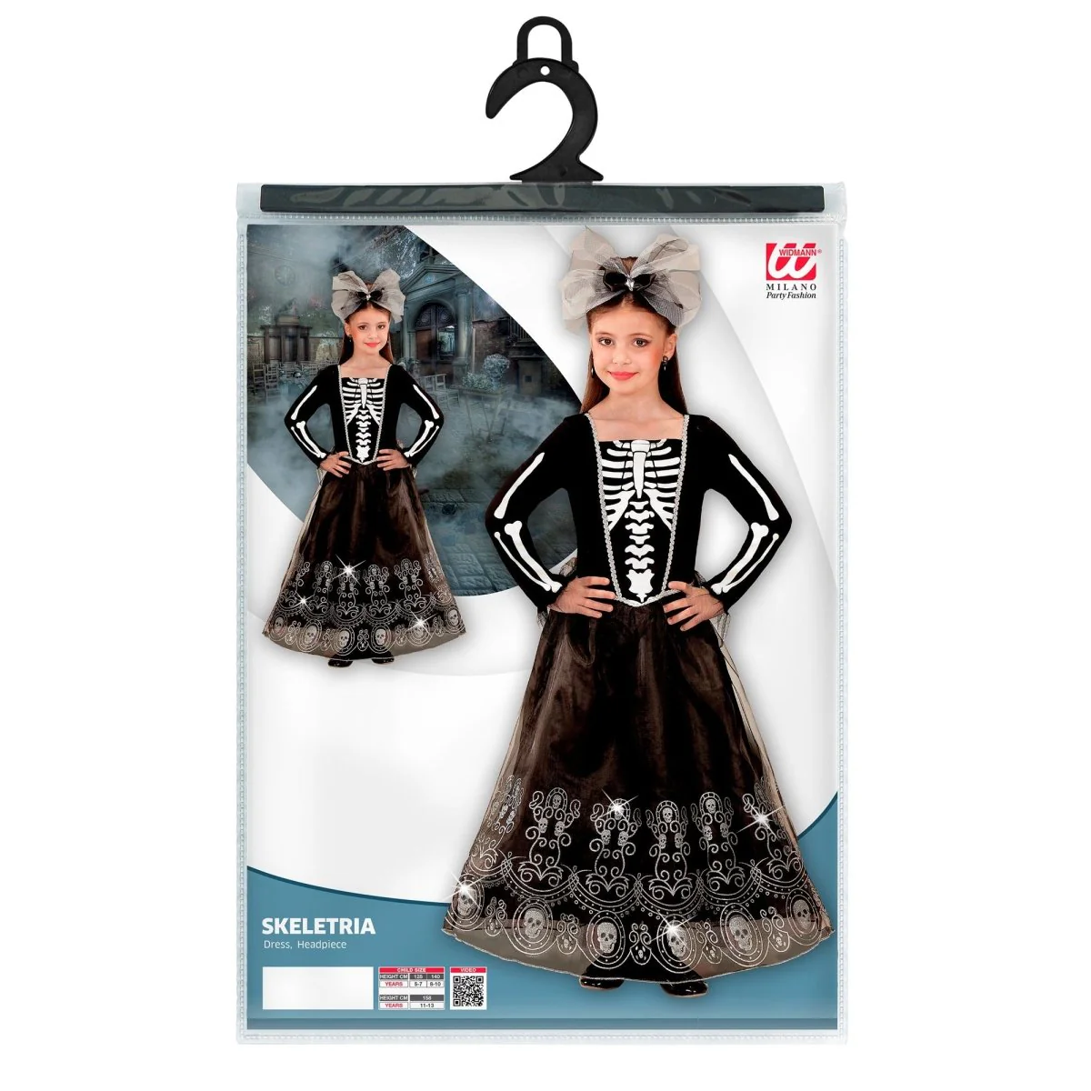 Halloween Jurk Zwart Kind Skelet - Image 2