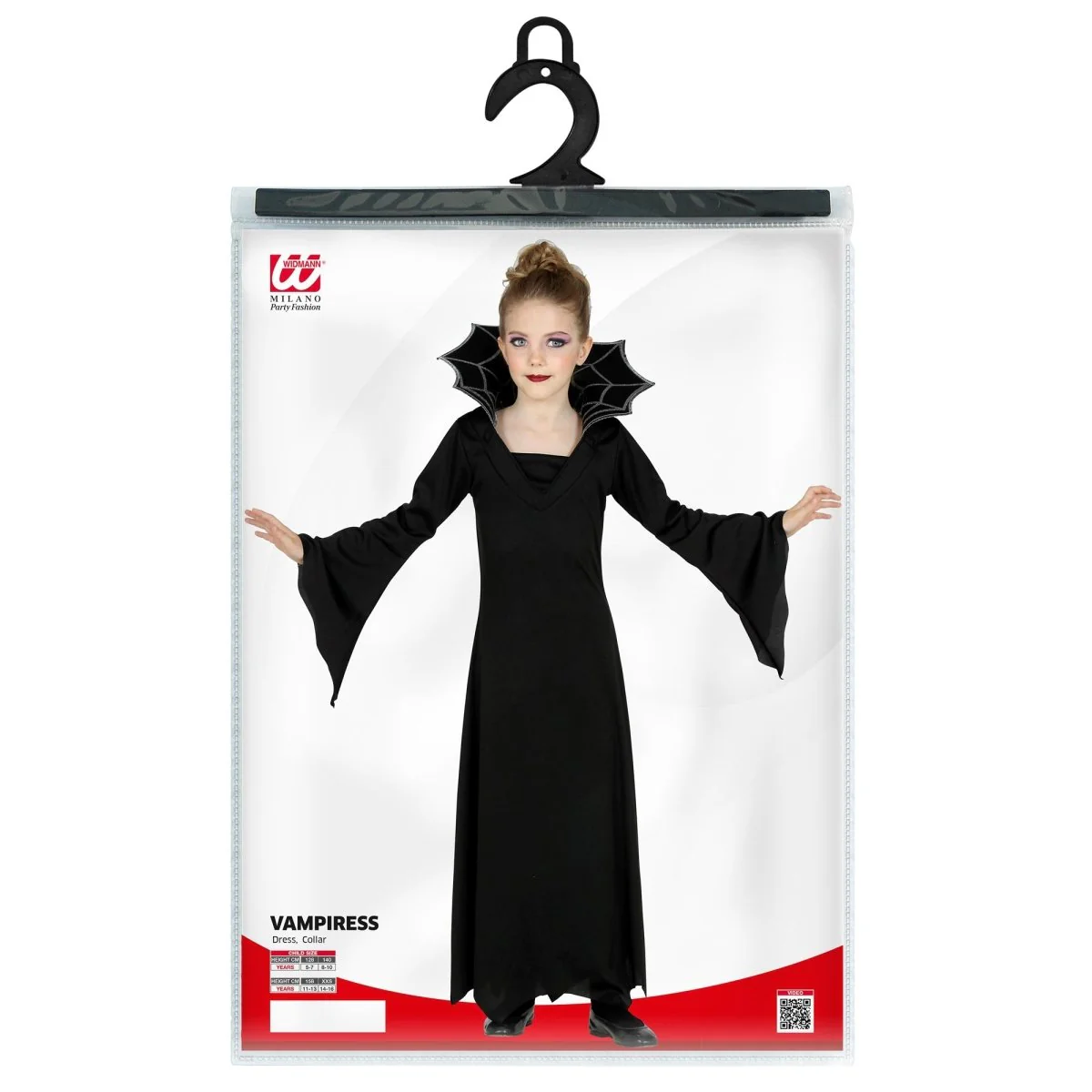 Halloween Jurk Zwart Meisje Vampier 2 delig - Image 4