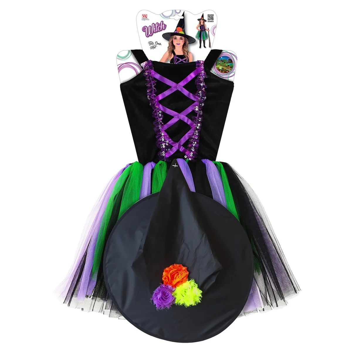 Halloween Jurk Zwart Paars Meisje - Image 3