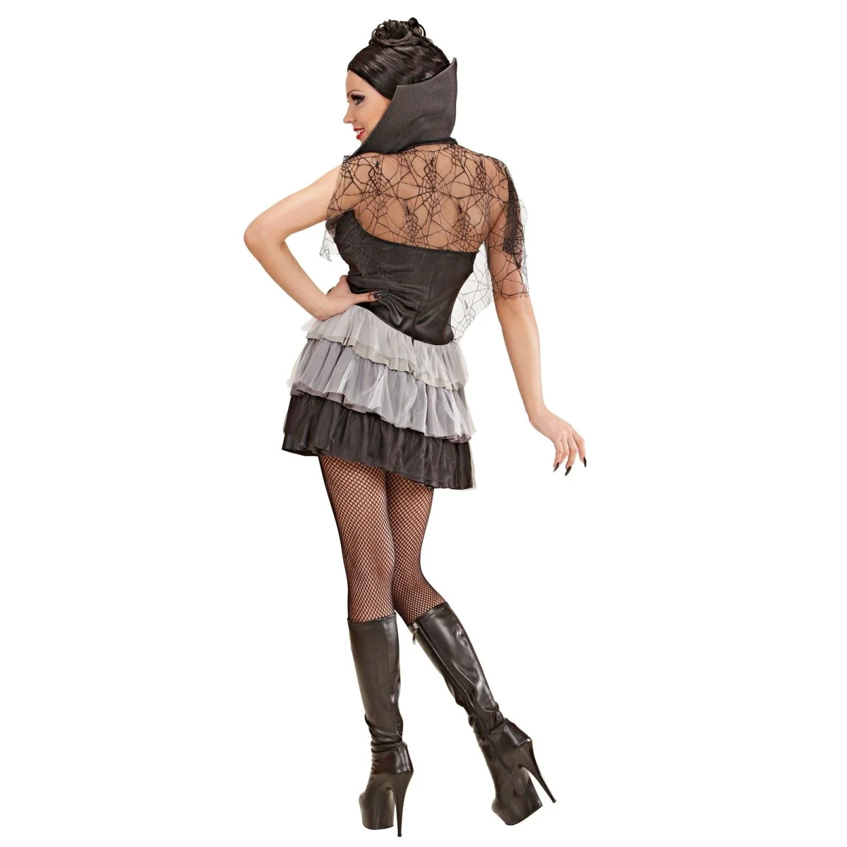 Halloween Jurk Zwart Wit Dames Vampier - Image 2