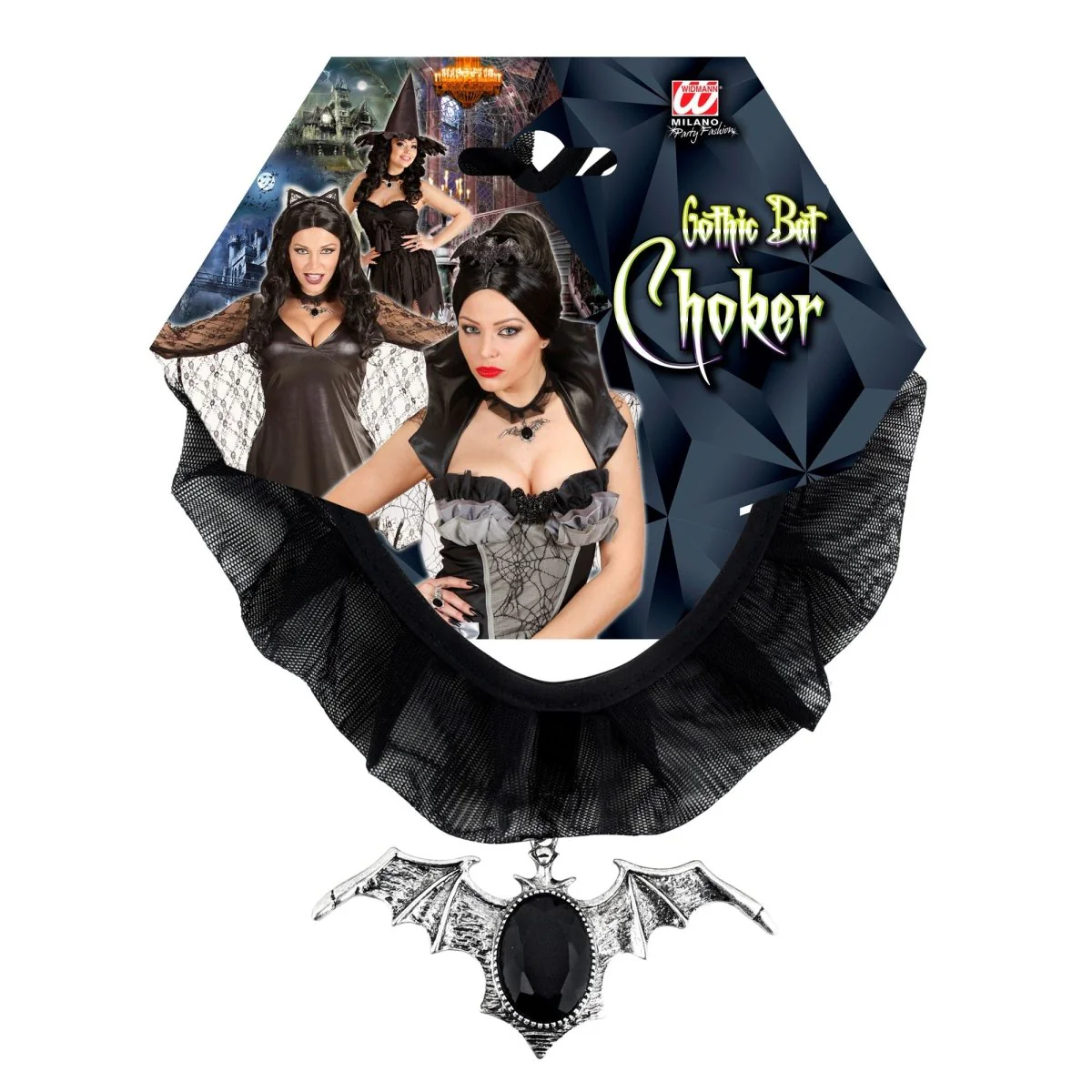 Halloween Ketting Choker Met Vleermuis - Image 3