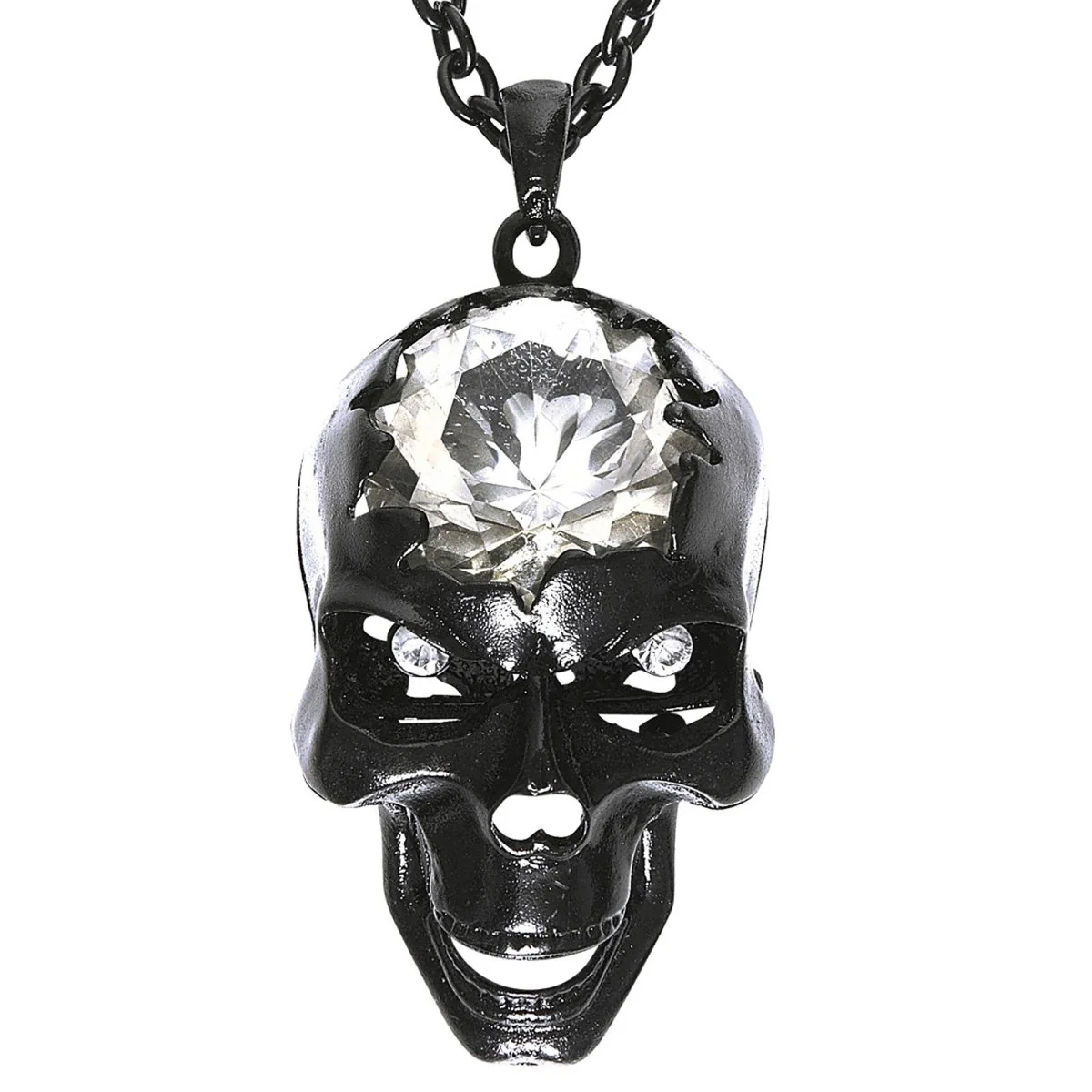 Halloween Ketting Schedel Met Edelsteen - Image 2