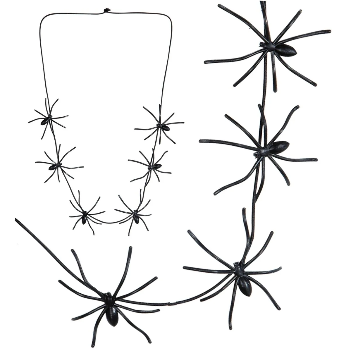 Halloween Ketting Spinnen 60cm