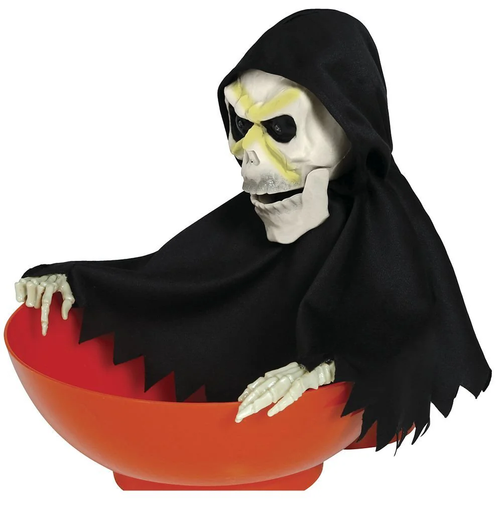 Halloween Kom Met Skelet 24cm - Image 7