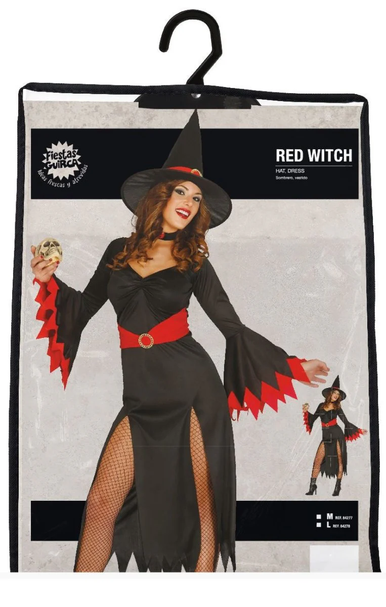 Halloween Kostuum Dames Heks Rood - Image 6