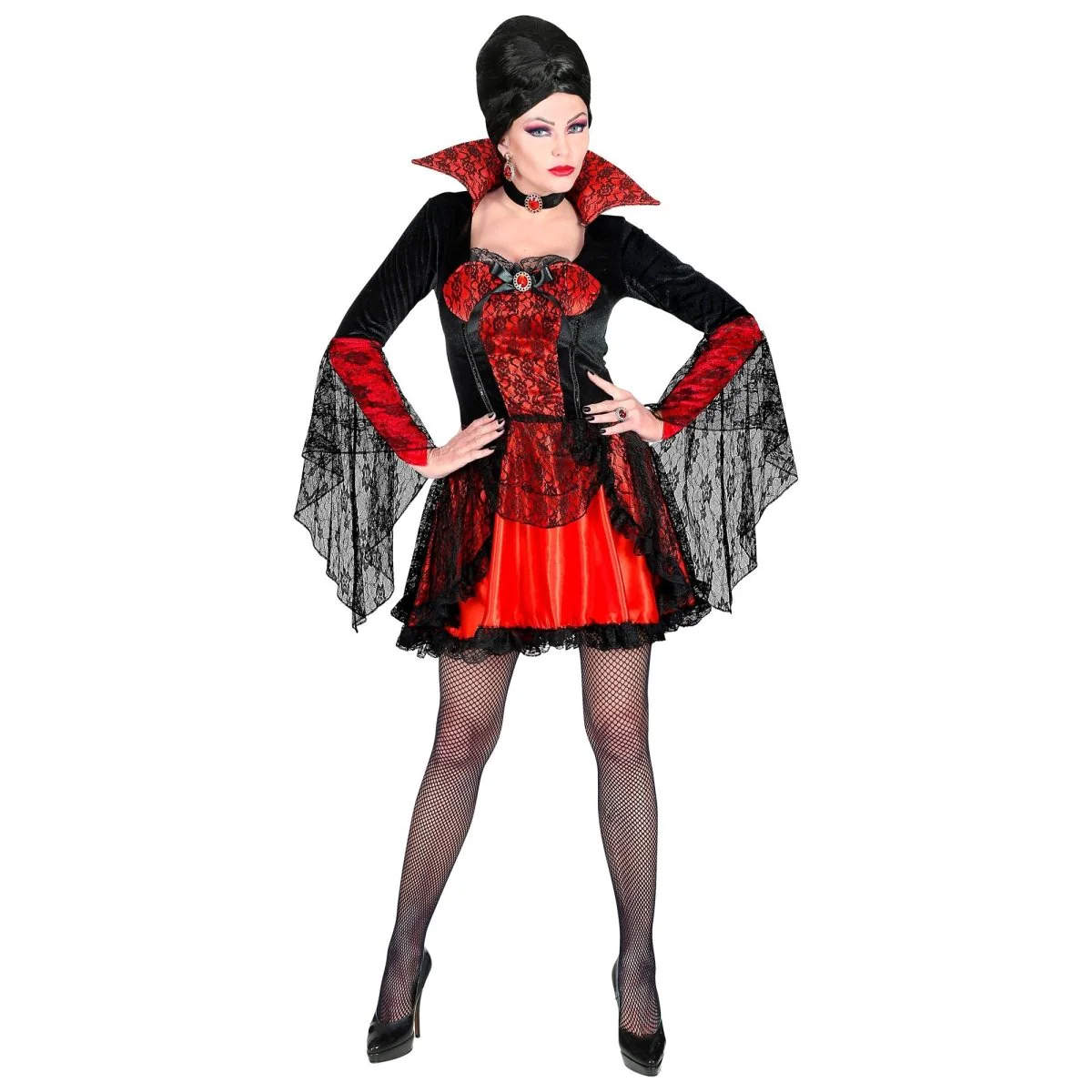 Halloween Kostuum Dames Vampier Kant - Image 2