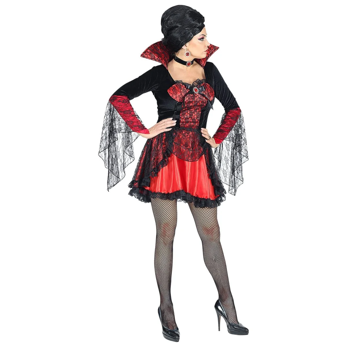 Halloween Kostuum Dames Vampier Kant - Image 3