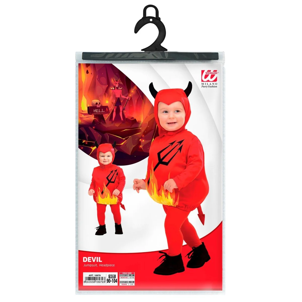 Halloween Kostuum Geel Baby Duivel - Image 3