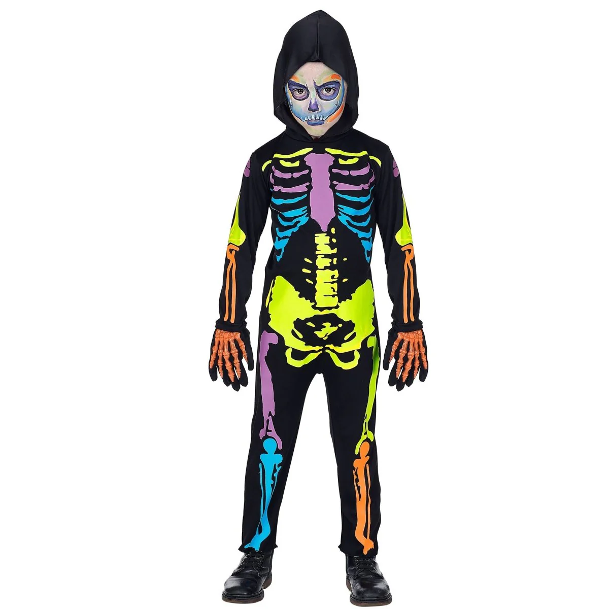 Halloween Kostuum Gekleurd Kind Skelet - Image 2