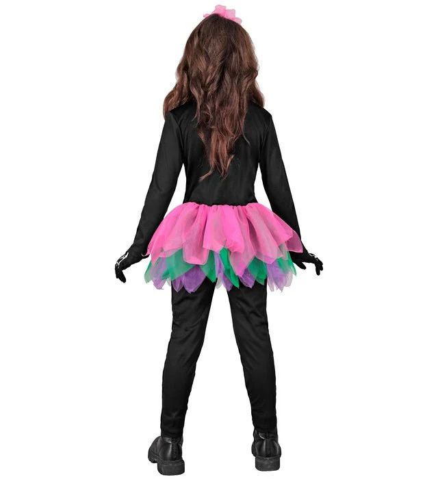 Halloween Kostuum Gekleurd Meisje Skelet - Image 2