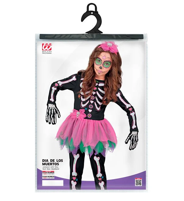 Halloween Kostuum Gekleurd Meisje Skelet - Image 5