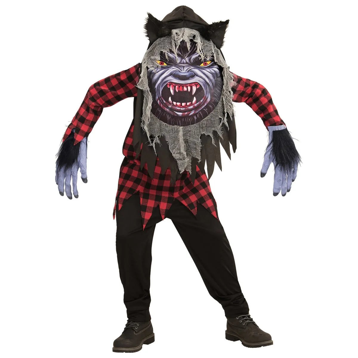 Halloween Kostuum Grijs Weerwolf - Image 2