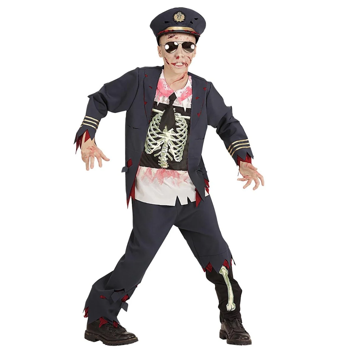 Halloween Kostuum Jongen Politie Zombie - Image 2