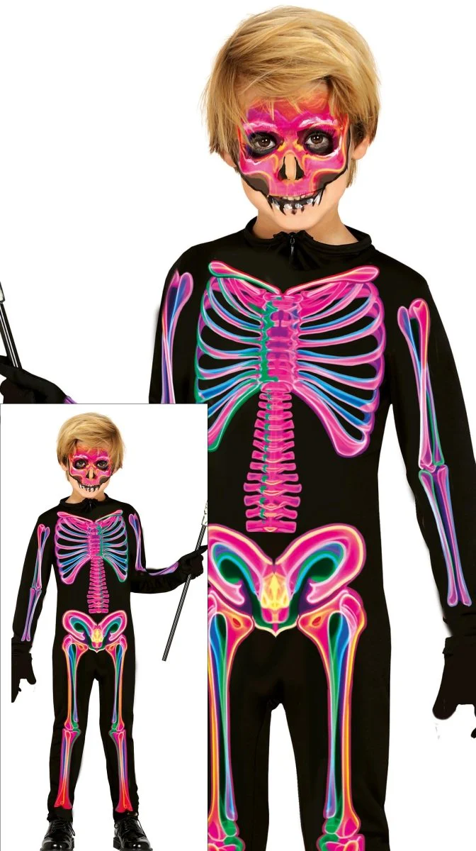 Halloween Kostuum Kind Neon Skelet - Image 2