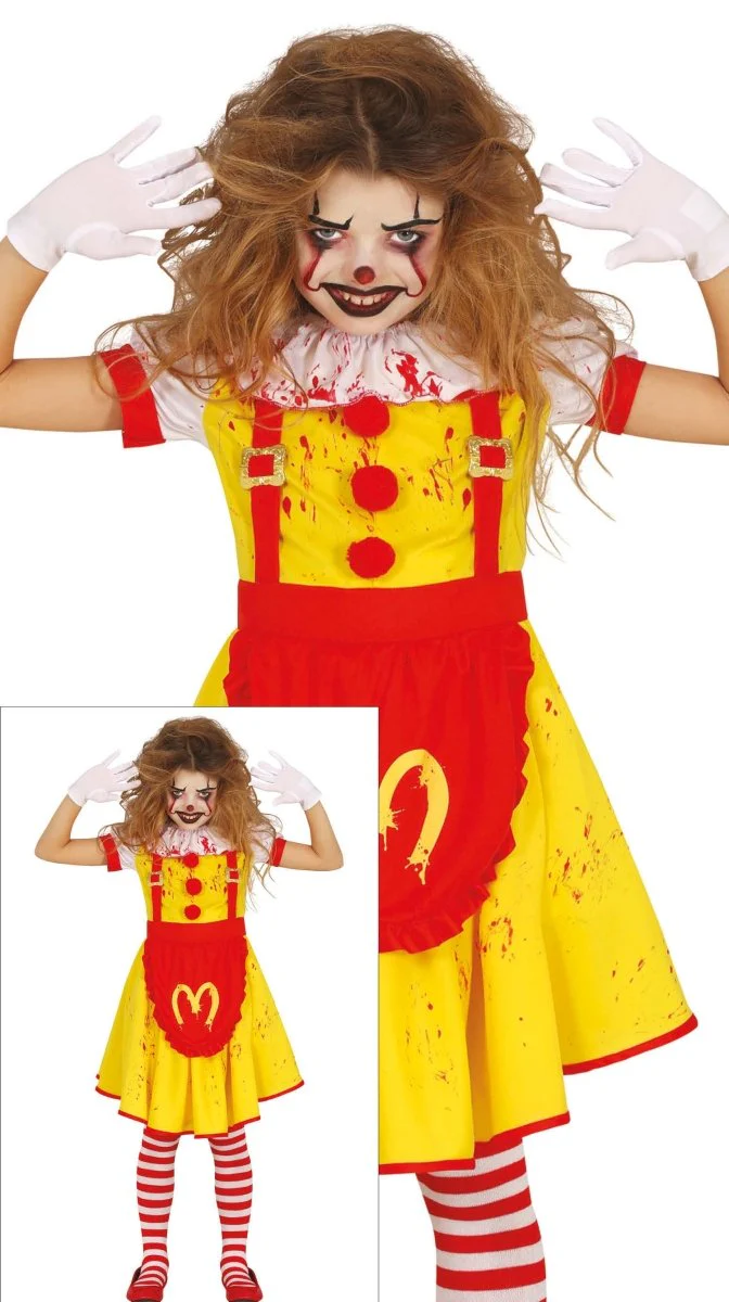 Halloween Kostuum Rood Geel Meisje Mc Killer - Image 6