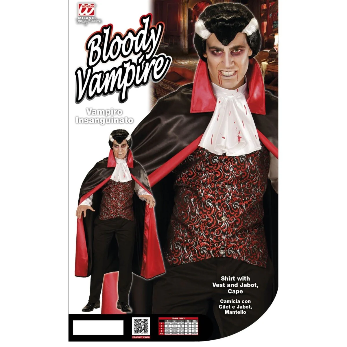 Halloween Kostuum Rood Heren Vampier - Image 3