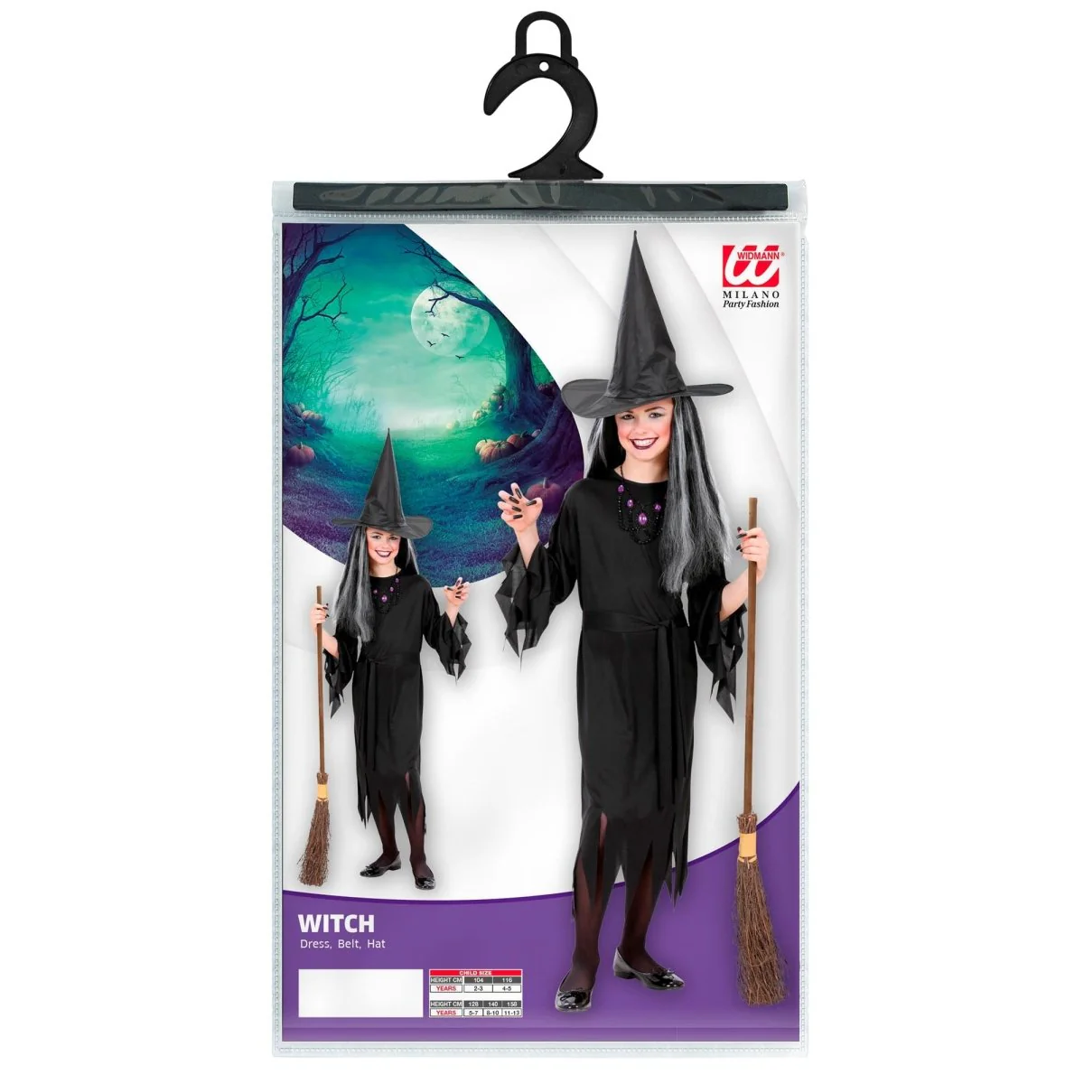Halloween Kostuum Zwart Meisje Heks - Image 2