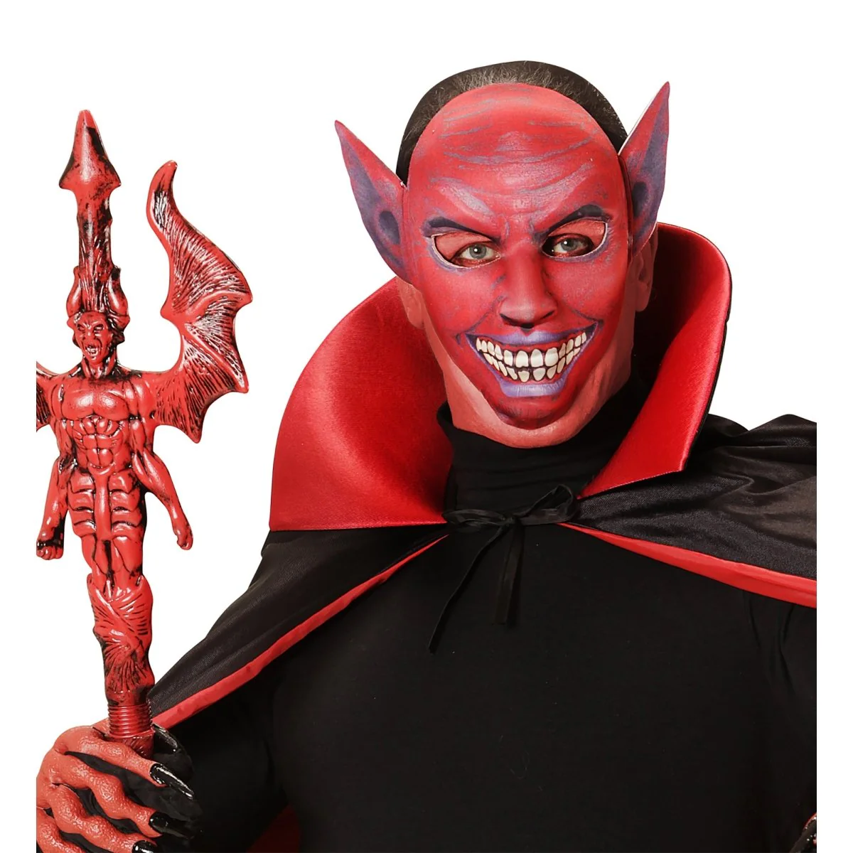Halloween Masker Bordeaux Rood Duivel - Image 2