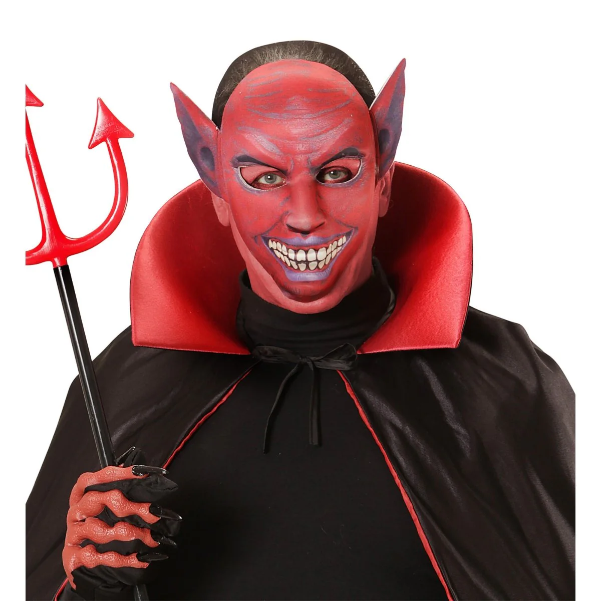 Halloween Masker Bordeaux Rood Duivel - Image 3