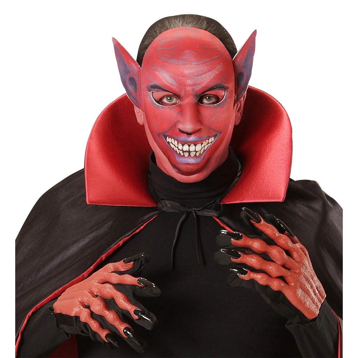 Halloween Masker Bordeaux Rood Duivel - Image 4