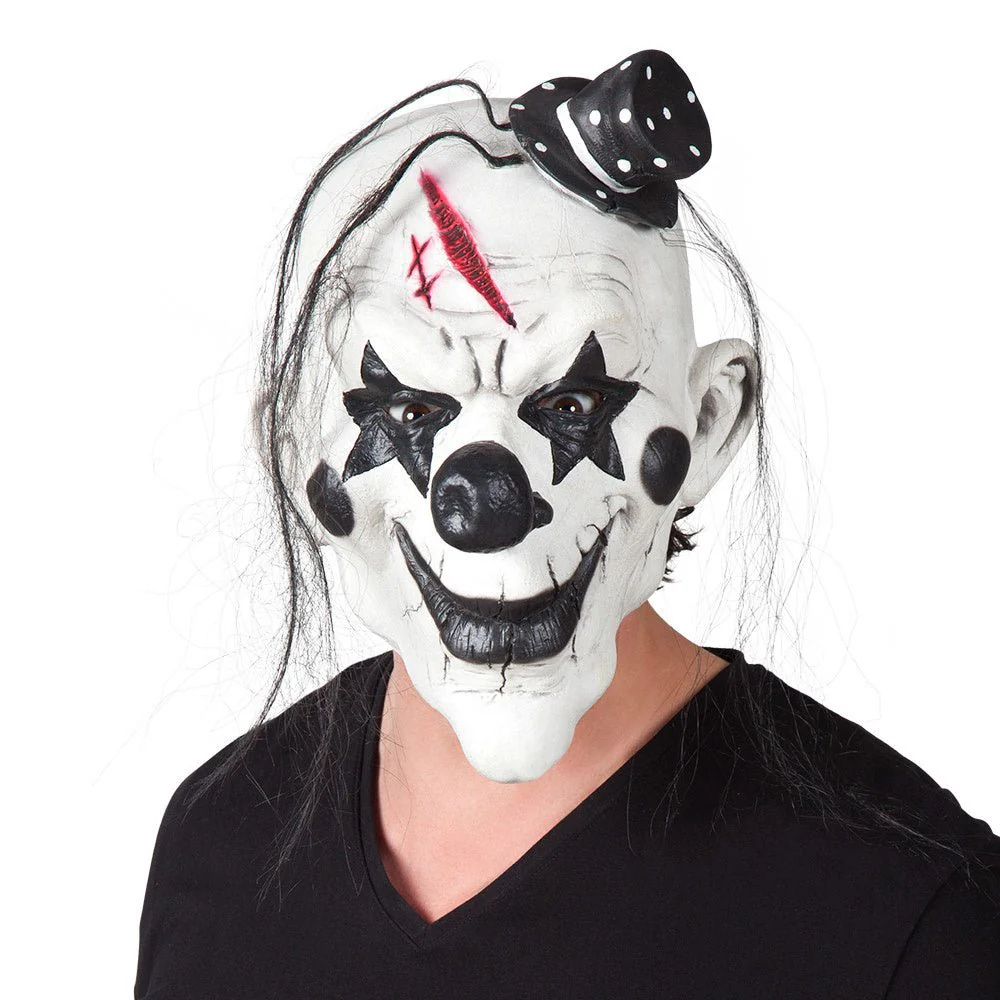 Halloween Masker Clown Wit Haar