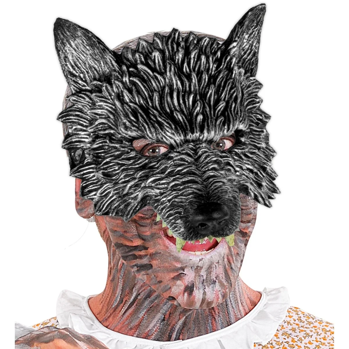 Halloween Masker Grijs Wolf - Image 4