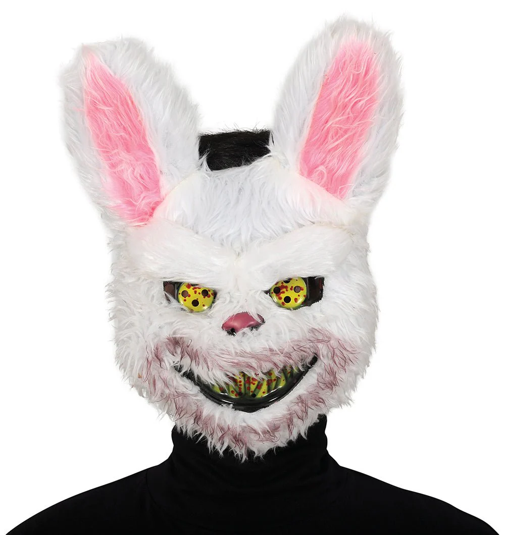 Halloween Masker Horror Konijn Met Vacht - Image 3