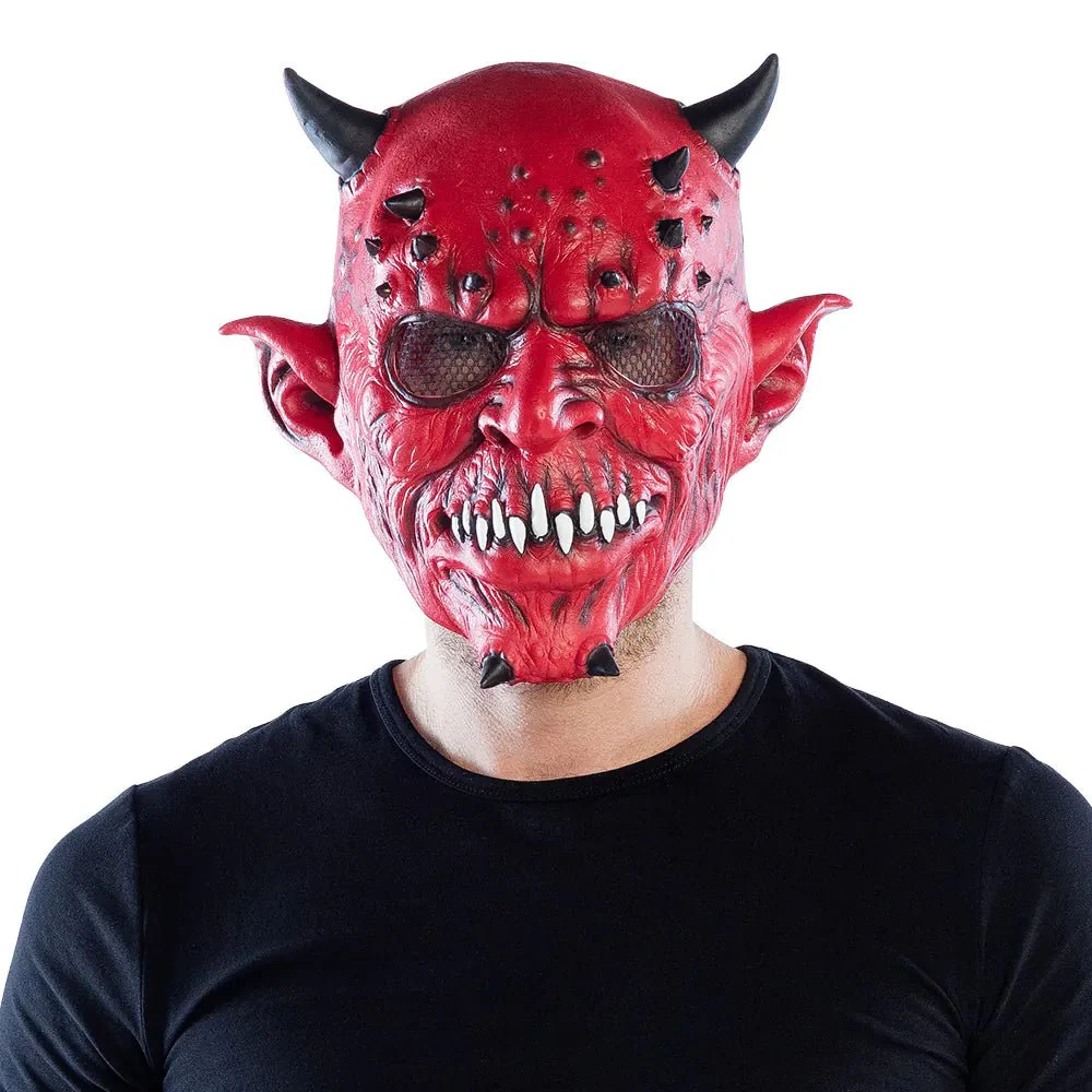 Halloween Masker Rood Creepy Duivel