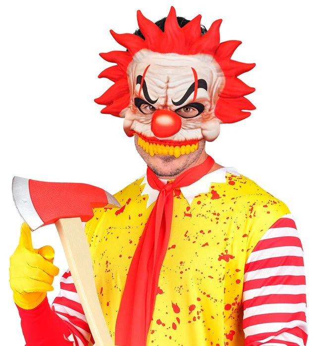 Halloween Masker Rood Wit Killer Clown