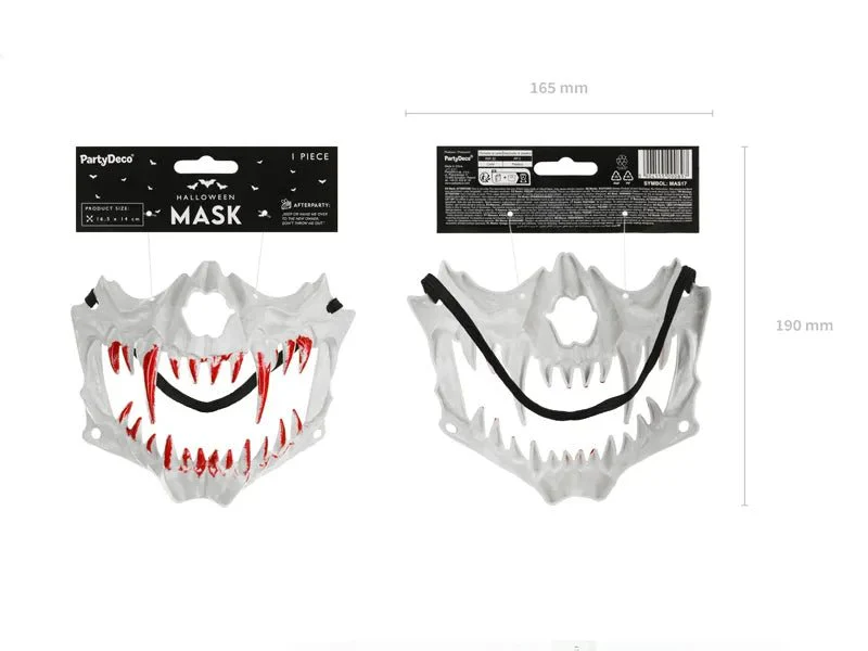 Halloween Masker Wit Schedel Tanden - Image 2