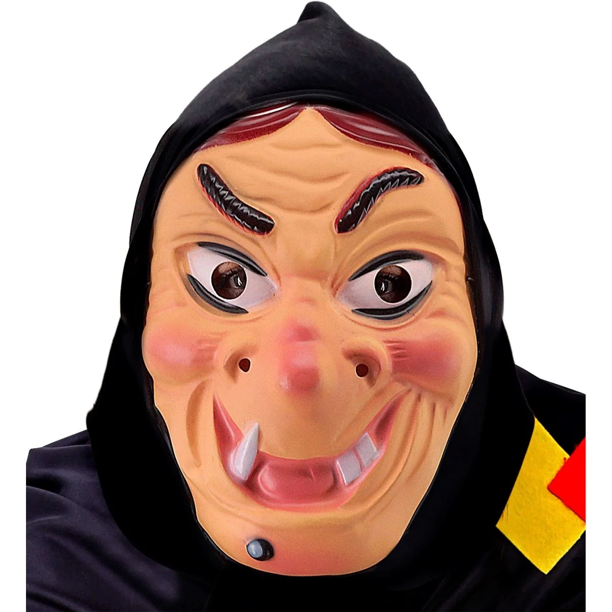 Halloween Masker Zwart Heks Met Hoofddoek