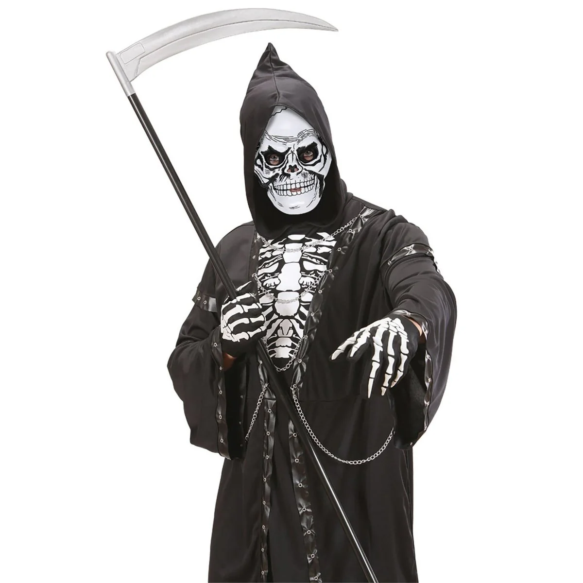 Halloween Masker Zwart Wit Schedel - Image 2
