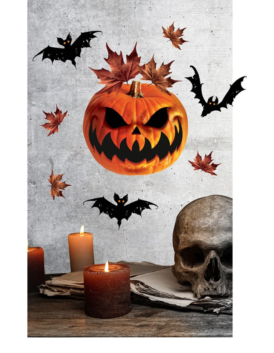 Halloween Muurstickers Pompoen 70cm - Image 2
