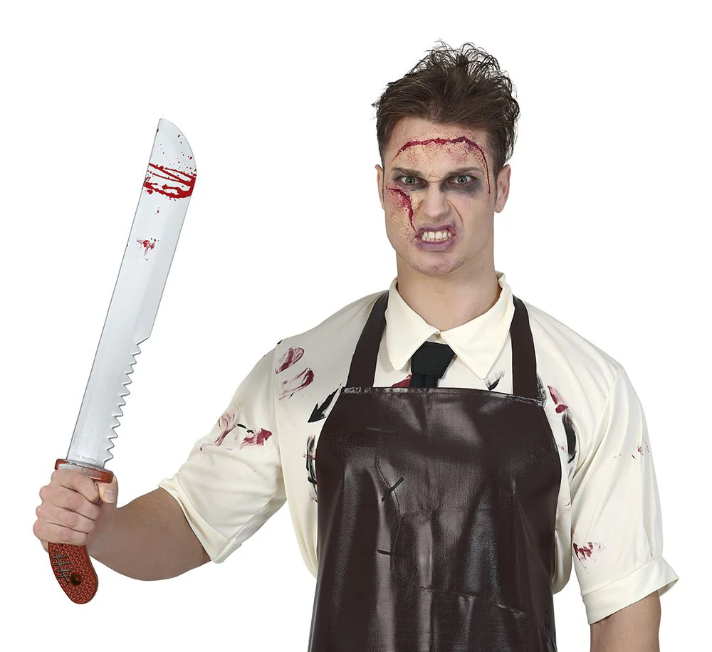Halloween Nep Machete Met Zaag 60cm - Image 5
