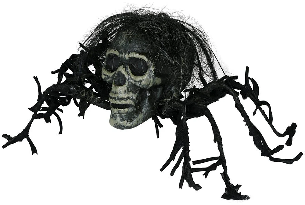 Halloween Nep Spin Schedel 38cm