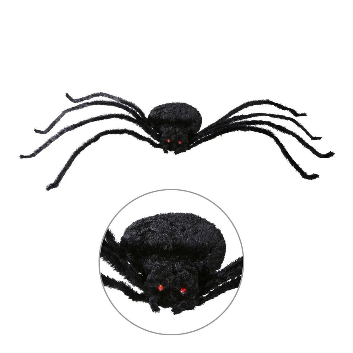 Halloween Nep Spin Zwart 2,2m