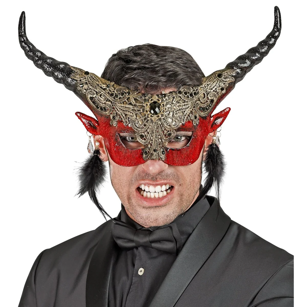 Halloween Oogmasker Duivel - Image 5