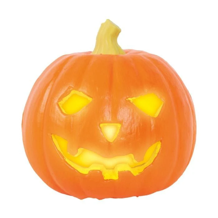 Halloween Pompoen Licht Oranje 16cm - Image 2