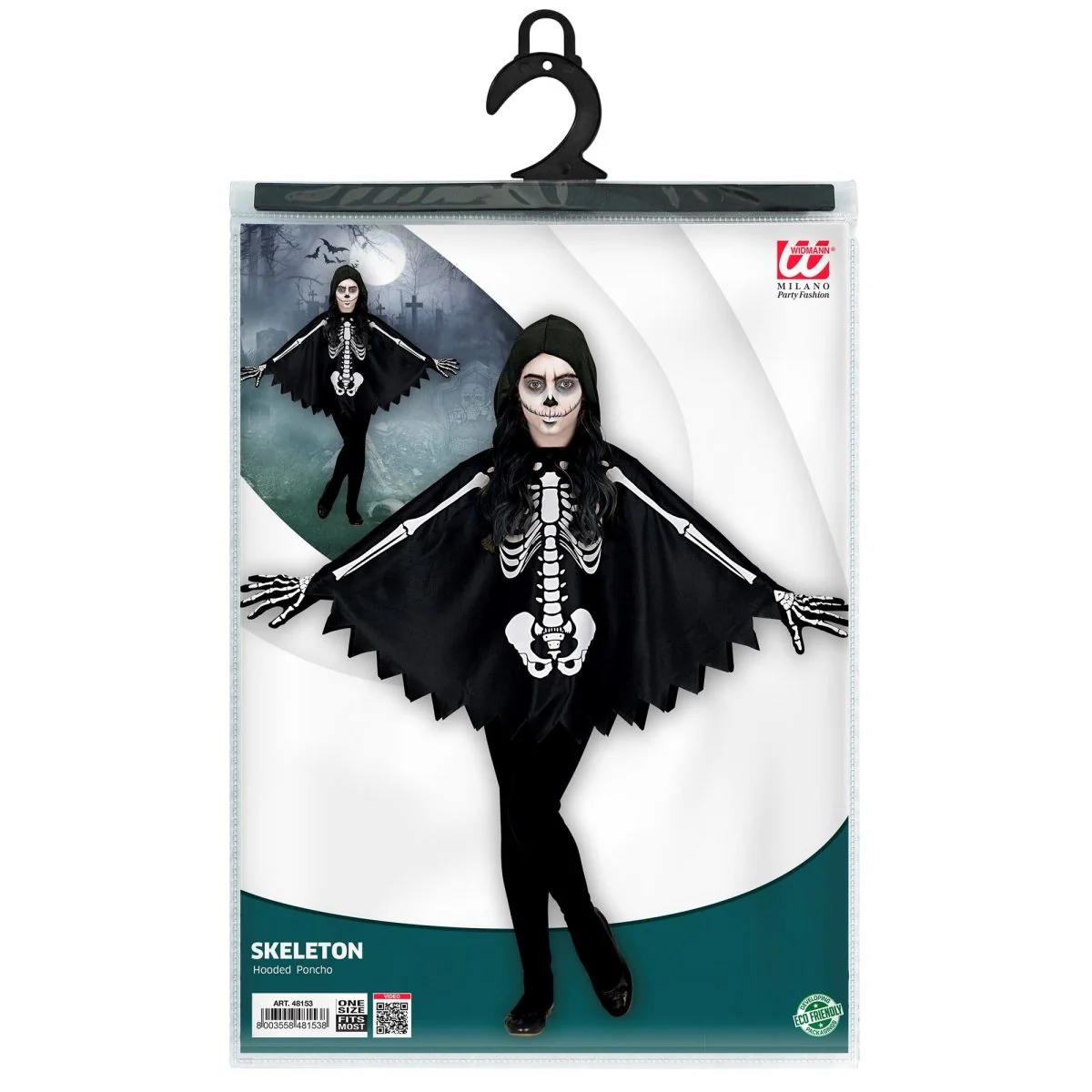 Halloween Poncho Kind Skelet - Image 2
