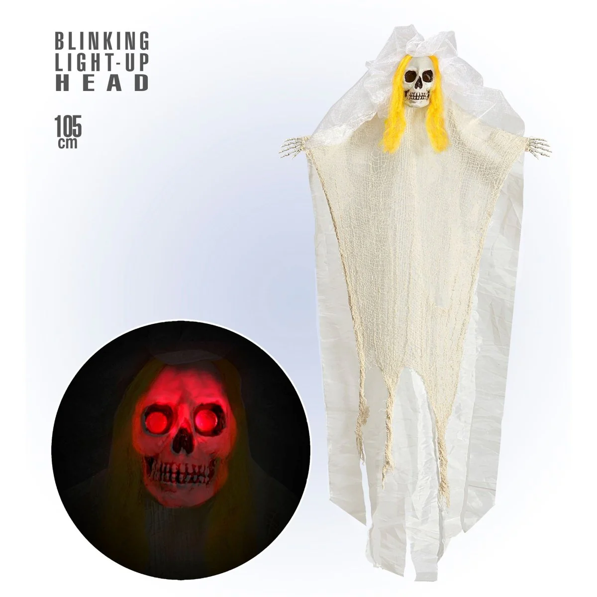 Halloween Pop Bruid Met Licht 1,05m - Image 2