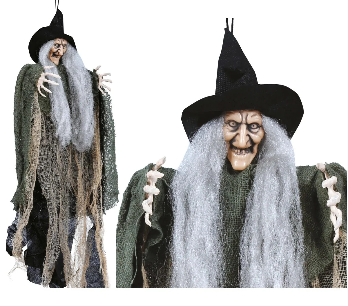 Halloween Pop Hangend Heks 50cm